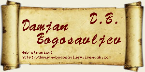 Damjan Bogosavljev vizit kartica